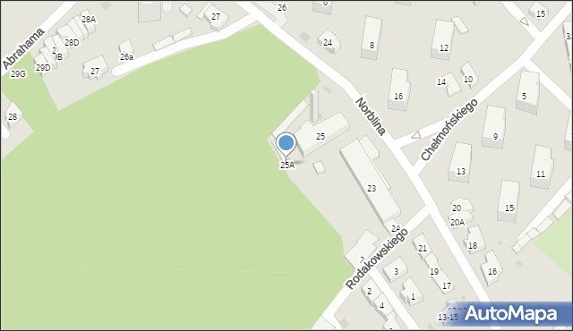 Gdańsk, Norblina Piotra, 25A, mapa Gdańska