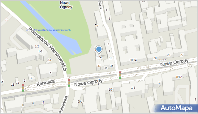 Gdańsk, Nowe Ogrody, 37a, mapa Gdańska