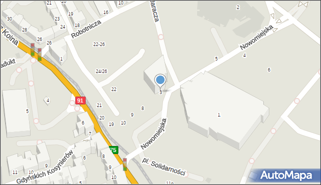 Gdańsk, Nowomiejska, 3, mapa Gdańska