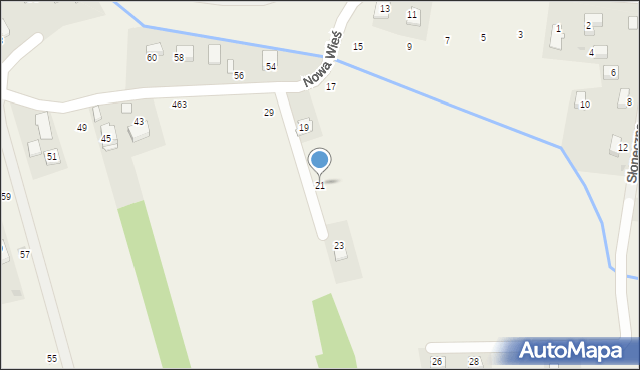 Gdów, Nowa Wieś, 21, mapa Gdów
