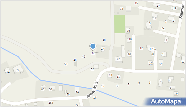 Gdów, Nowa Wieś, 44, mapa Gdów