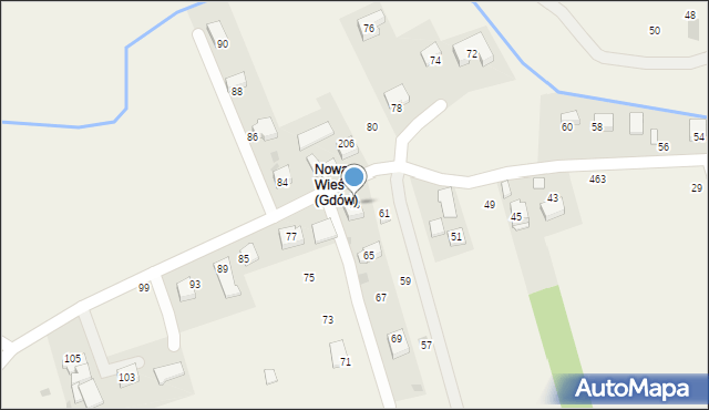 Gdów, Nowa Wieś, 63, mapa Gdów