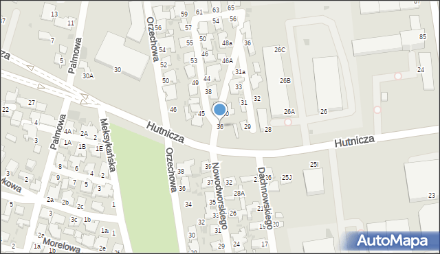 Gdynia, Nowodworskiego, 36, mapa Gdyni