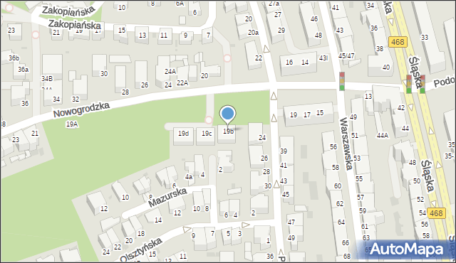 Gdynia, Nowogrodzka, 19b, mapa Gdyni