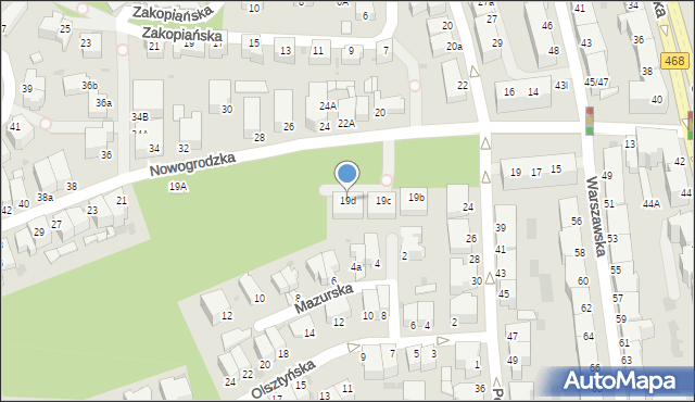 Gdynia, Nowogrodzka, 19d, mapa Gdyni