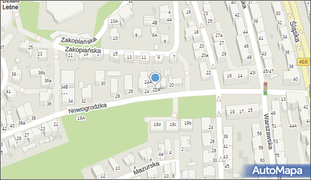 Gdynia, Nowogrodzka, 22A, mapa Gdyni