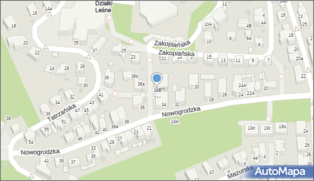 Gdynia, Nowogrodzka, 34B, mapa Gdyni