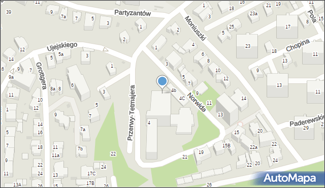 Gdynia, Norwida Cypriana Kamila, 4a, mapa Gdyni