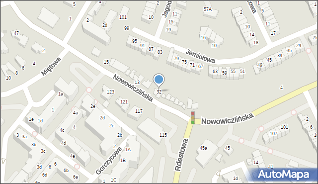 Gdynia, Nowowiczlińska, 32, mapa Gdyni