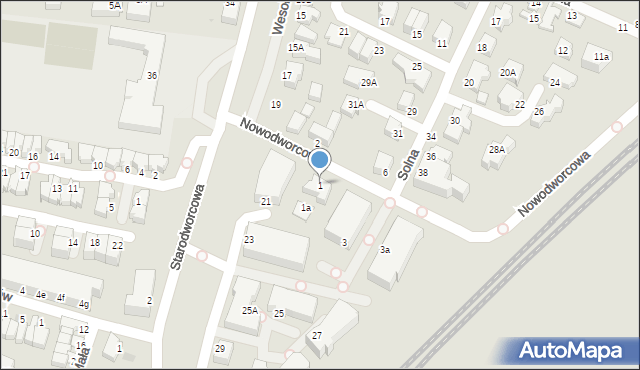 Gdynia, Nowodworcowa, 1, mapa Gdyni