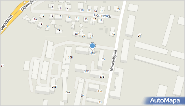 Giżycko, Nowowiejska, 35A, mapa Giżycko