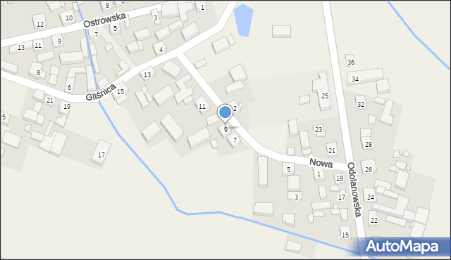 Gliśnica, Nowa, 9, mapa Gliśnica