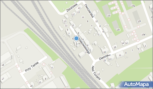 Gliwice, Noakowskiego Stanisława, 3, mapa Gliwic