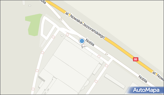 Gliwice, Nobla Alfreda, 3, mapa Gliwic