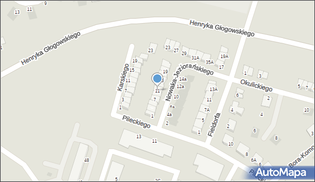 Głogów, Nowaka-Jeziorańskiego Jana, 11, mapa Głogów