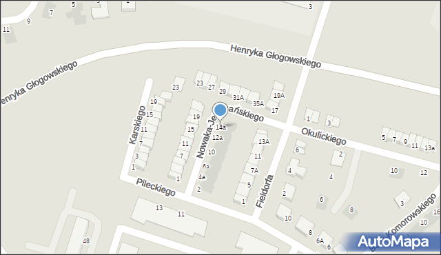 Głogów, Nowaka-Jeziorańskiego Jana, 14a, mapa Głogów
