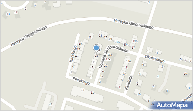 Głogów, Nowaka-Jeziorańskiego Jana, 15, mapa Głogów