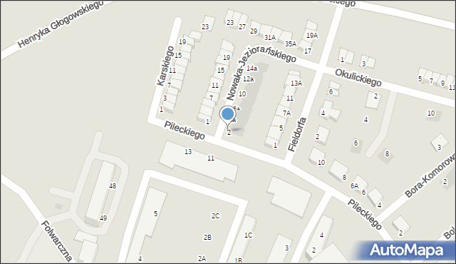 Głogów, Nowaka-Jeziorańskiego Jana, 2, mapa Głogów