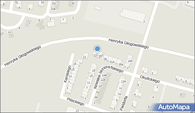 Głogów, Nowaka-Jeziorańskiego Jana, 25, mapa Głogów