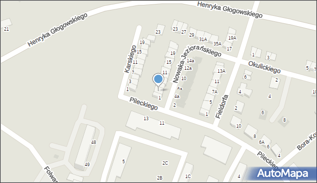 Głogów, Nowaka-Jeziorańskiego Jana, 3, mapa Głogów