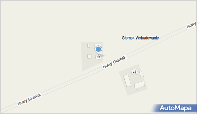 Głomsk, Nowy Głomsk, 14, mapa Głomsk