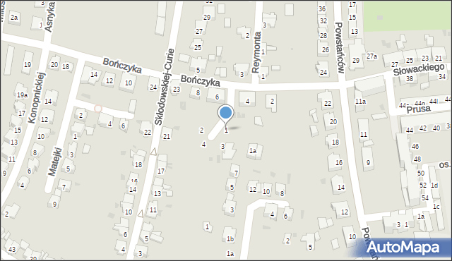 Głubczyce, Norwida Cypriana Kamila, 1, mapa Głubczyce