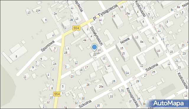 Golub-Dobrzyń, Nowa, 10, mapa Golub-Dobrzyń