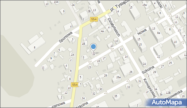 Golub-Dobrzyń, Nowa, 12, mapa Golub-Dobrzyń