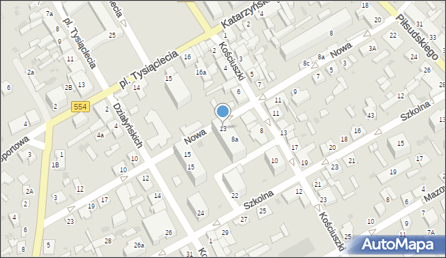 Golub-Dobrzyń, Nowa, 13, mapa Golub-Dobrzyń