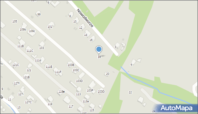 Gorlice, Nowodworze, 18, mapa Gorlic