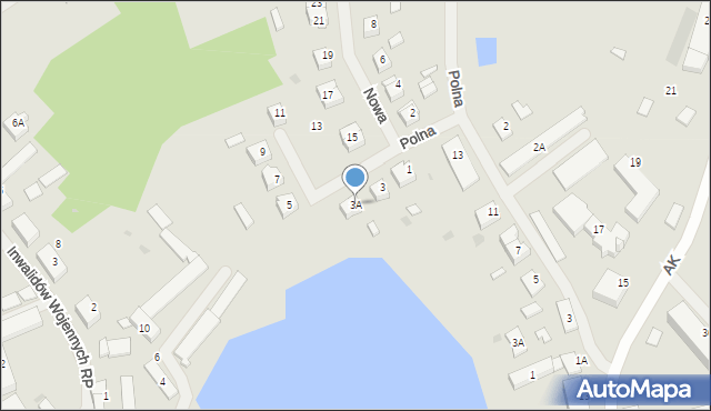 Górowo Iławeckie, Nowa, 3A, mapa Górowo Iławeckie