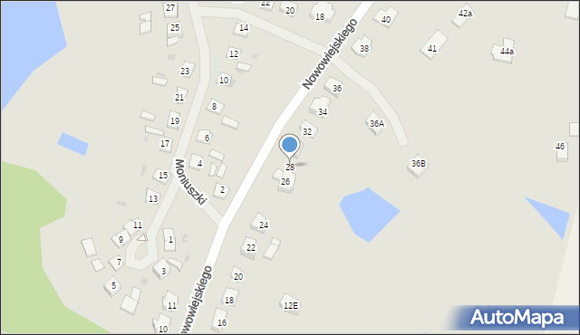Górowo Iławeckie, Nowowiejskiego Feliksa, 28, mapa Górowo Iławeckie