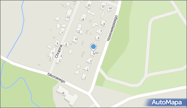 Górowo Iławeckie, Nowowiejskiego Feliksa, 4, mapa Górowo Iławeckie