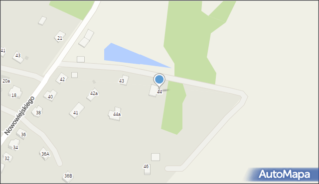 Górowo Iławeckie, Nowowiejskiego Feliksa, 44, mapa Górowo Iławeckie