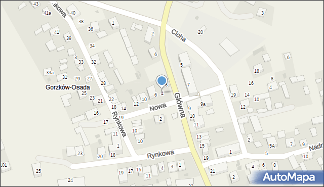 Gorzków-Osada, Nowa, 4, mapa Gorzków-Osada
