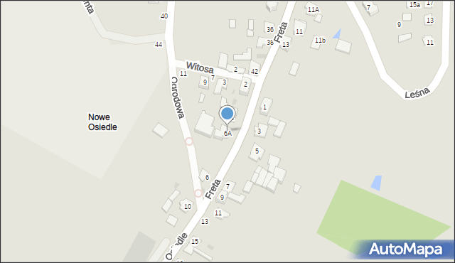 Górzno, Nowe Osiedle, 6A, mapa Górzno