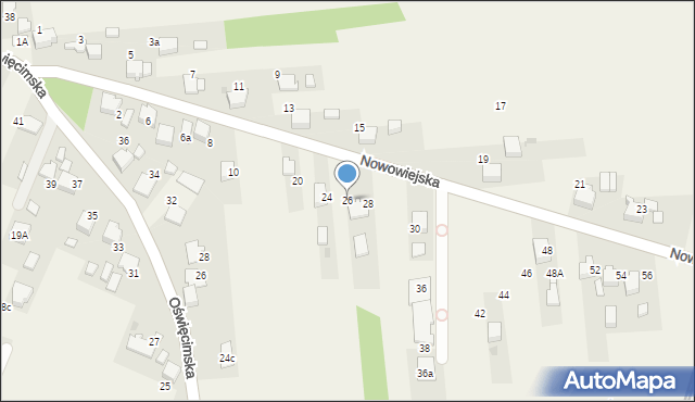 Gorzów, Nowowiejska, 26, mapa Gorzów
