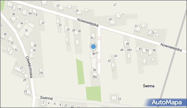 Gorzów, Nowowiejska, 36, mapa Gorzów