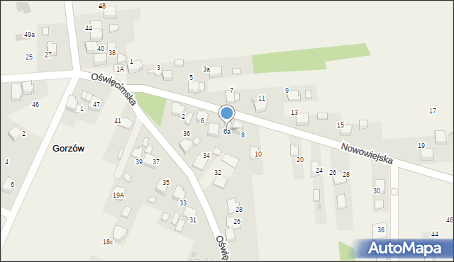 Gorzów, Nowowiejska, 6a, mapa Gorzów