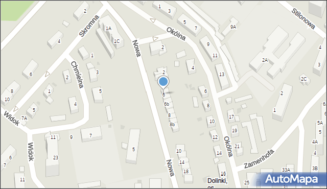 Gorzów Wielkopolski, Nowa, 6, mapa Gorzów Wielkopolski