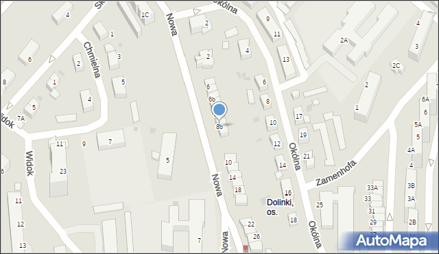 Gorzów Wielkopolski, Nowa, 8b, mapa Gorzów Wielkopolski