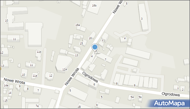 Gostyń, Nowe Wrota, 4a, mapa Gostyń