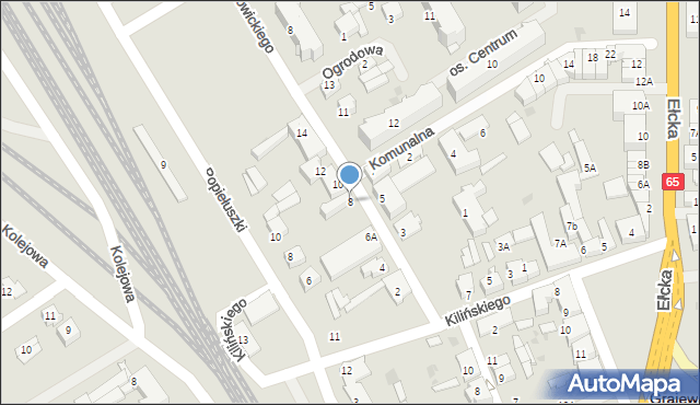 Grajewo, Nowickiego Tadeusza, dr., 8, mapa Grajewo