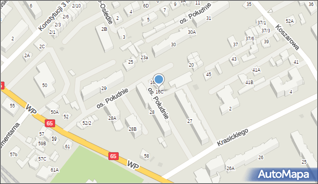 Grajewo, Nowo-Osiedle, 16C, mapa Grajewo