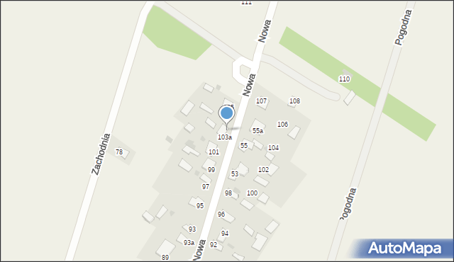 Gręzówka, Nowa, 103b, mapa Gręzówka