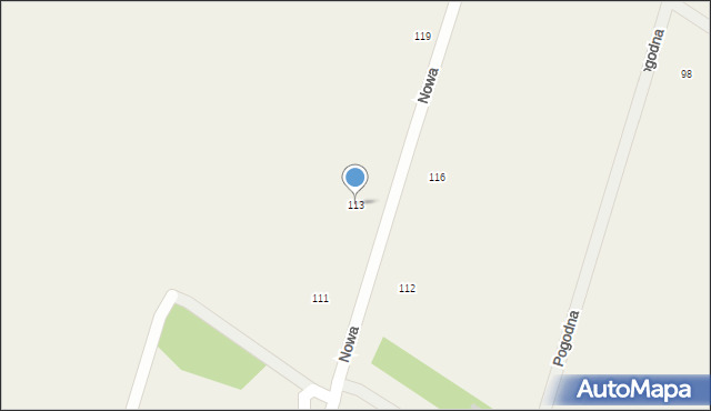 Gręzówka, Nowa, 113, mapa Gręzówka