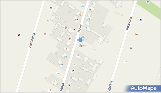Gręzówka, Nowa, 24, mapa Gręzówka