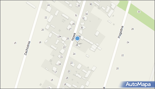 Gręzówka, Nowa, 26a, mapa Gręzówka