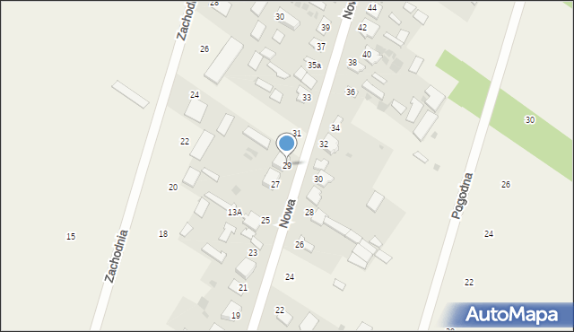 Gręzówka, Nowa, 29, mapa Gręzówka