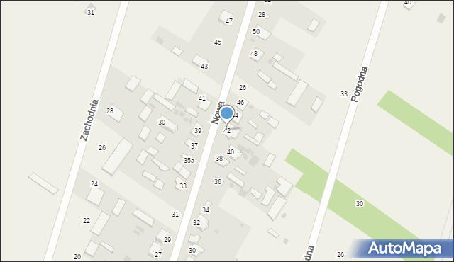 Gręzówka, Nowa, 42, mapa Gręzówka